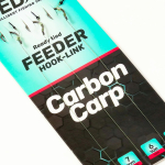Carbon Carp Feeder előkötött Feeder előke 10-es 0.10mm fonott damil - 7mm tüske